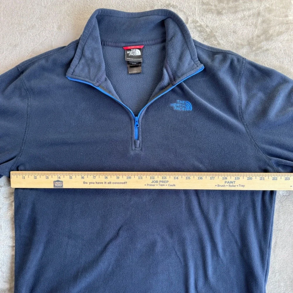 The North Face TKA 100 Glacier Quarter Zip‎ Fleece Pullover Mens Large Navy Blue
